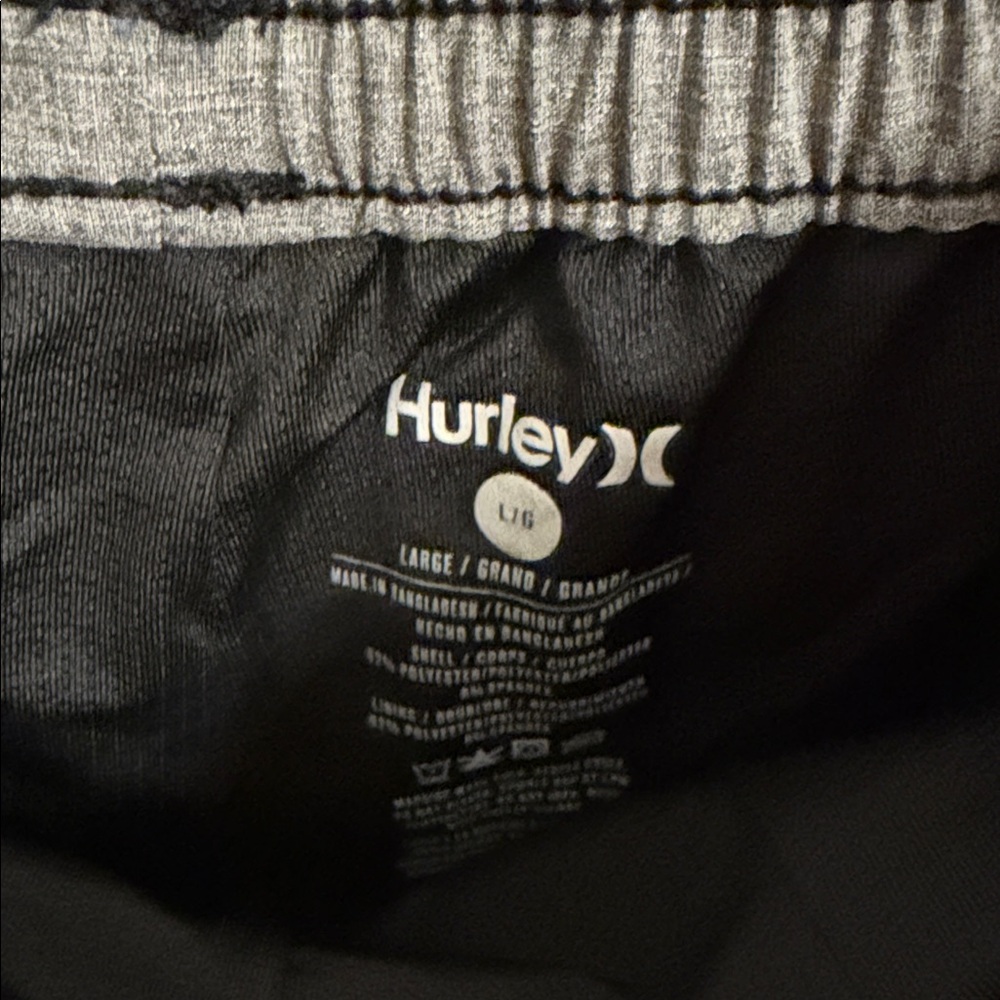 Hurley Black Swim Shorts with Yellow Pineapple Print - Picture 3 of 3